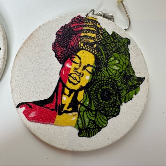 Set of 3 wooden earrings - Picture 7 of 15